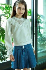 Casual Set with Skirt and Blouse