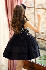Black Dress with Feathers