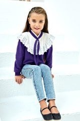 Casual Collection Jeans and Blouse Purple Color