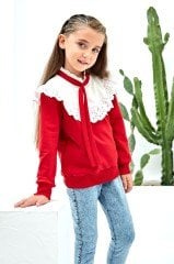 Casual Collection Jeans and Blouse Red Color