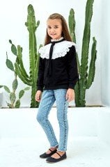 Casual Collection Jeans and Blouse Black Color
