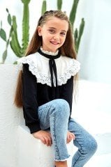 Casual Collection Jeans and Blouse Black Color