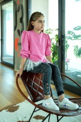 Denim Set Pink Color
