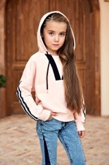 Casual Collection Jeans with Hoodie Pink Color