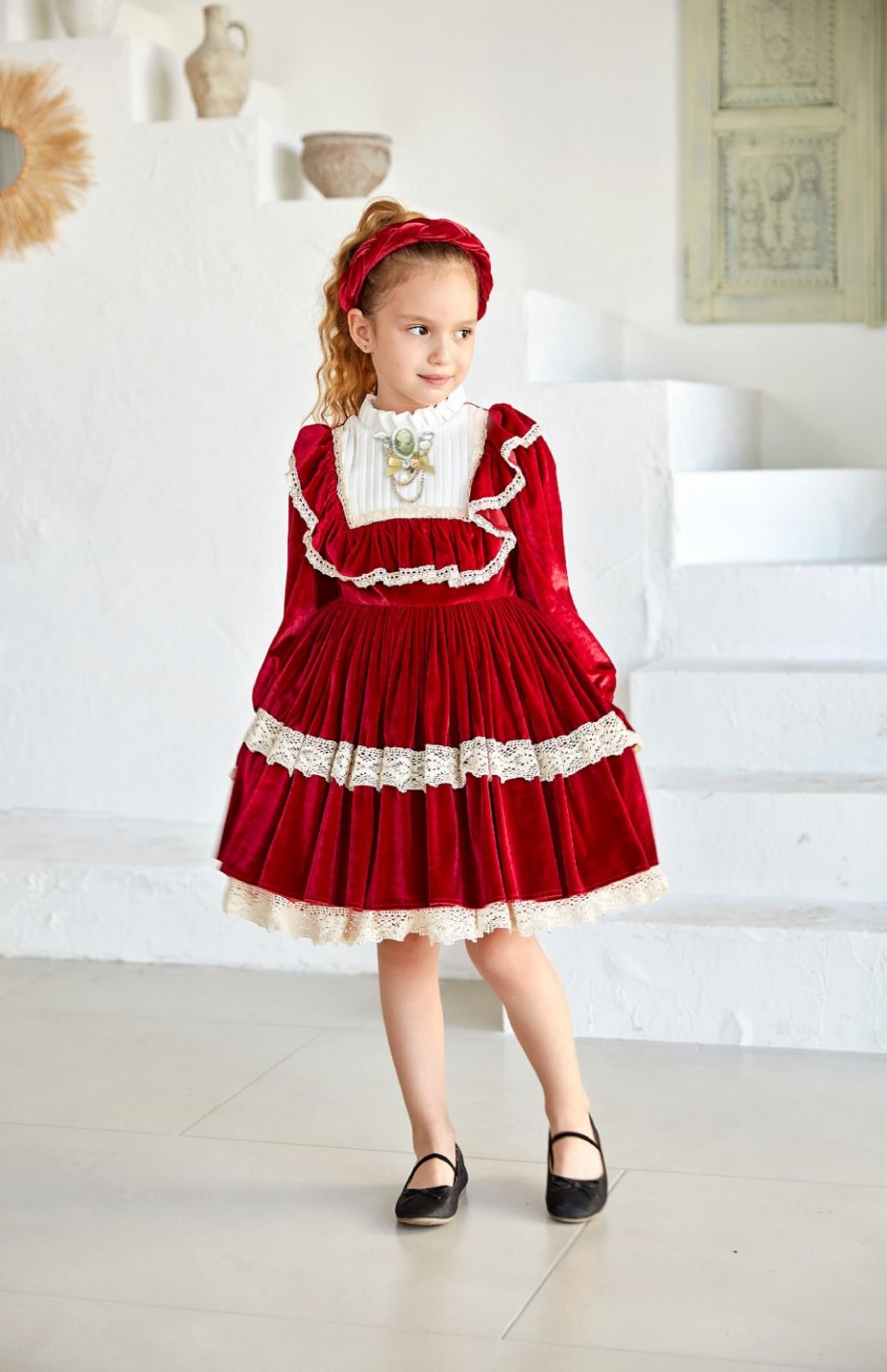 Red Velvet Dress Madame Berra