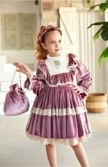 Pink Velvet Dress Madame Berra