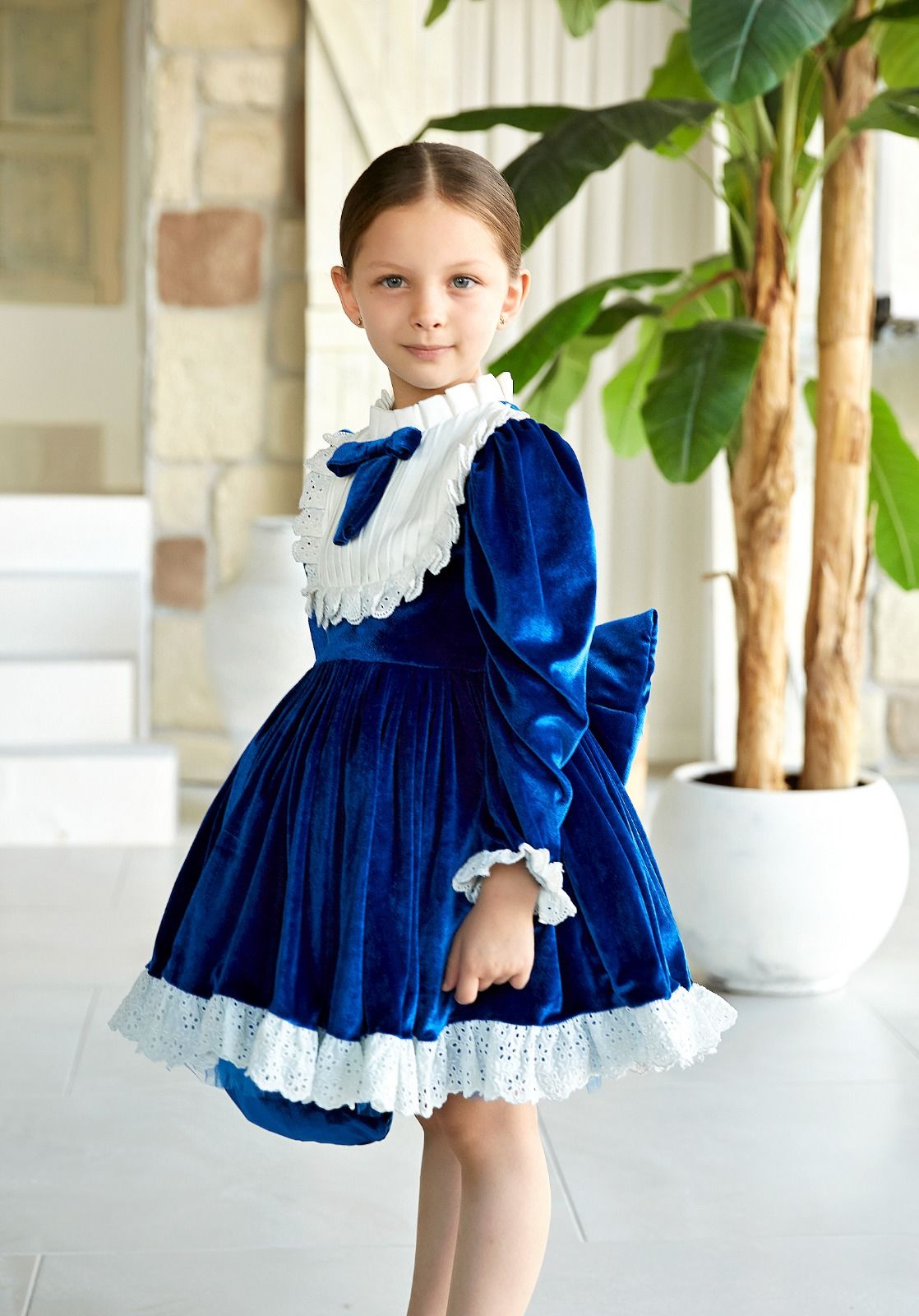 Blue Velvet Dress