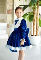 Blue Velvet Dress