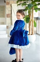 Blue Velvet Dress