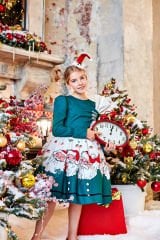 Christmas Elegant Dress Green Color