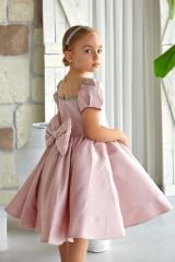 Satin Ball Dress Light Pink Color
