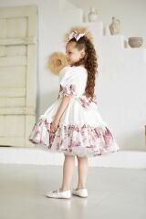 White Dress For Girls With a Bow