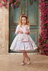 Party Dress Pink Color with Bolero