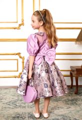 Special Design Dress for Girls Purple Color