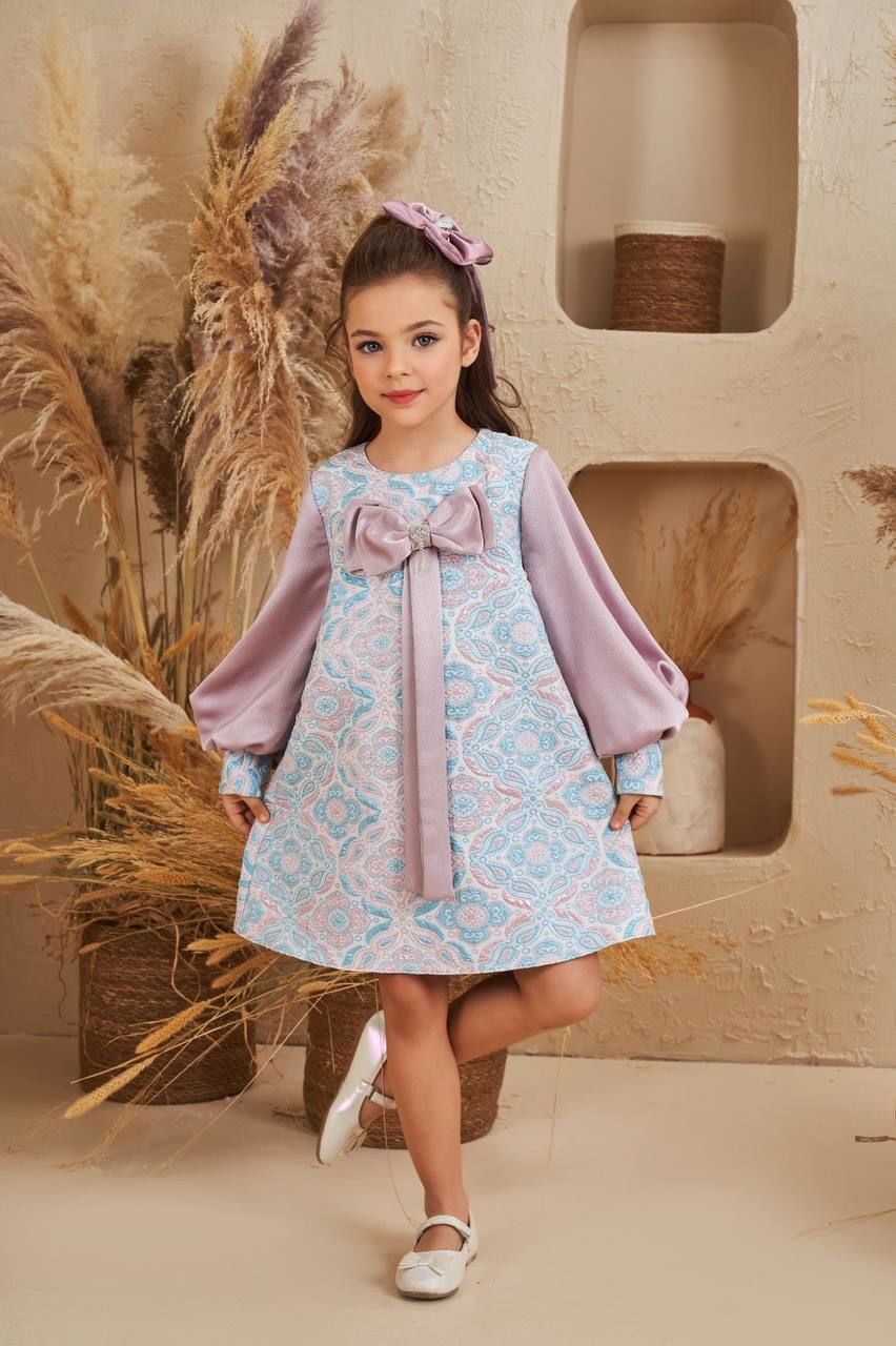 Elegant Straight Dress For Girls Pink Color