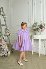 Exclusive Chiffon Party Dress Light Purple Color