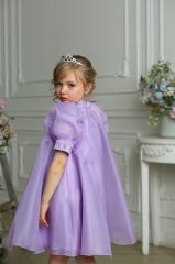 Exclusive Chiffon Party Dress Light Purple Color