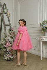 Exclusive Chiffon Party Dress Pink Color