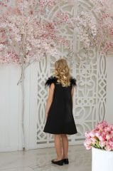 Black Color  Dress with Hair Accessory for Girls